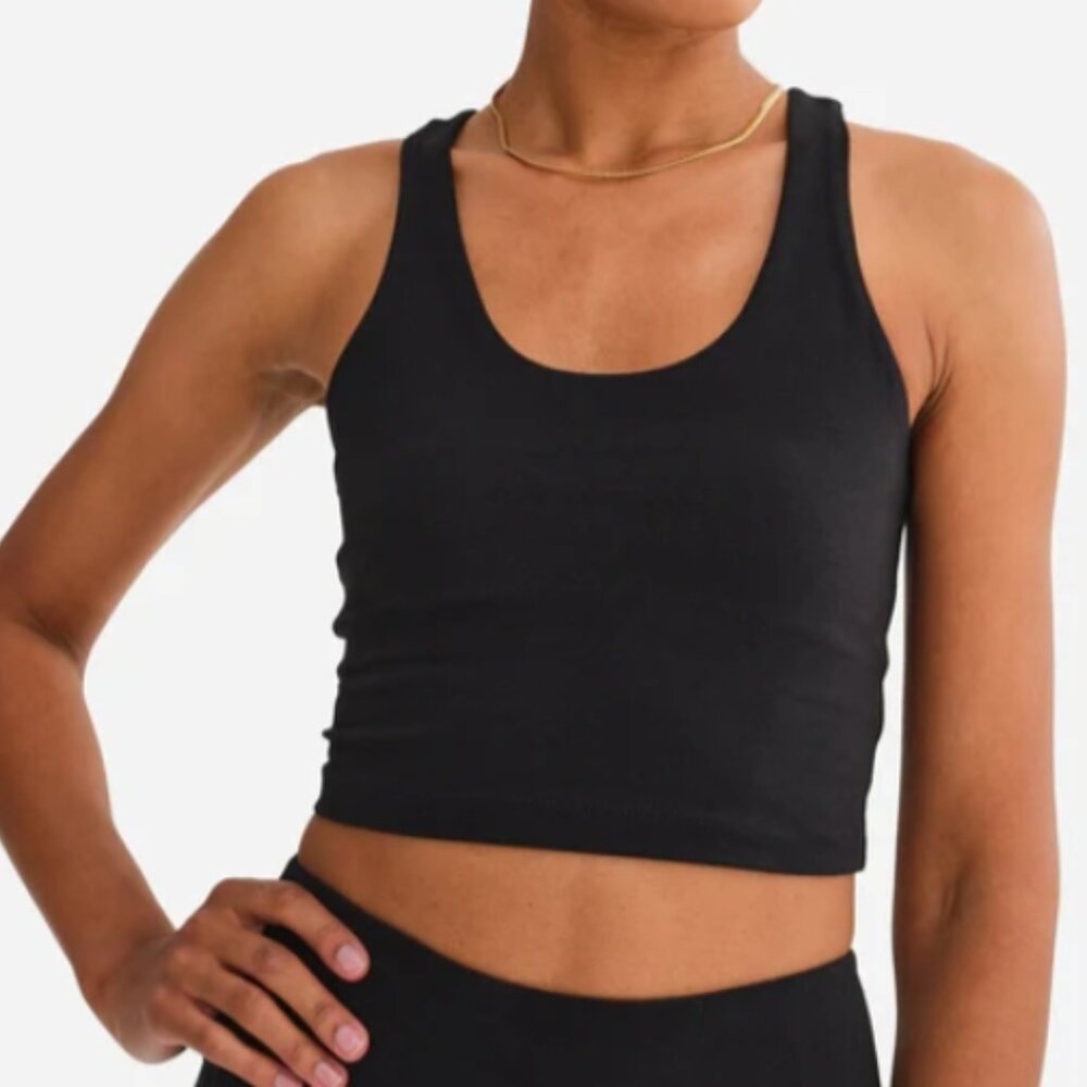 Mate Organic Stretch Racer Tank - Black - Size L